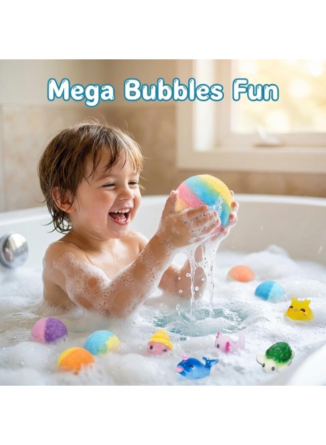 Bath Bombs for Kids with Toys Inside-24/12 Pack, Natural  Bombs with Mega Bubbles u0026 Surprise Inside,Skin-Soothing  Fizzies Gift Set, for Boys Girls (1 Set) - Image 3