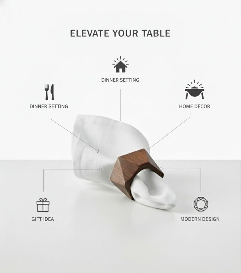 SHAFA IMPEX Classic Handmade Napkin Rings Set, Dining Table Holders for Everyday, Holiday, Christmas, Thanksgiving, Farmhouse Decor (Mongo Natural, Set of 12) - Image 3