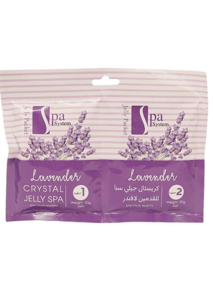 Spa System Crystal Jelly Foot Bath Lavender Step 1 & 2  100g