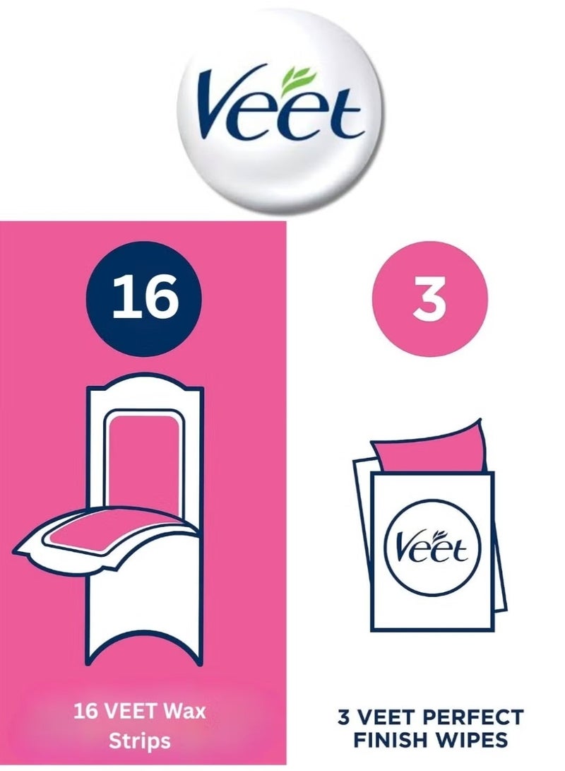 Veet Wax Strips for Bikini & Underarm – Sensitive Skin  (Packaging may vary) - Image 4