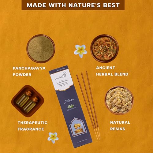 GOW DURBAR GowDurbar Mantra Night Queen Flower Agarbatti 90g (Pack of 2) | Organic Incense Sticks with Panchagavya & Pure Honey | Floral Aroma for Pooja, Yoga & Meditation - Image 4