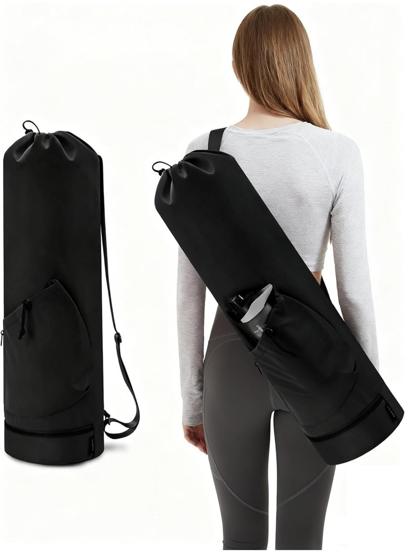 Soofam Yoga Mat Bag, Multi-Functional Storage Bag with Water Bottle Pocket and Bottom Wet Pocket, Exercise Yoga Mat Carrier for Women Men - Image 1