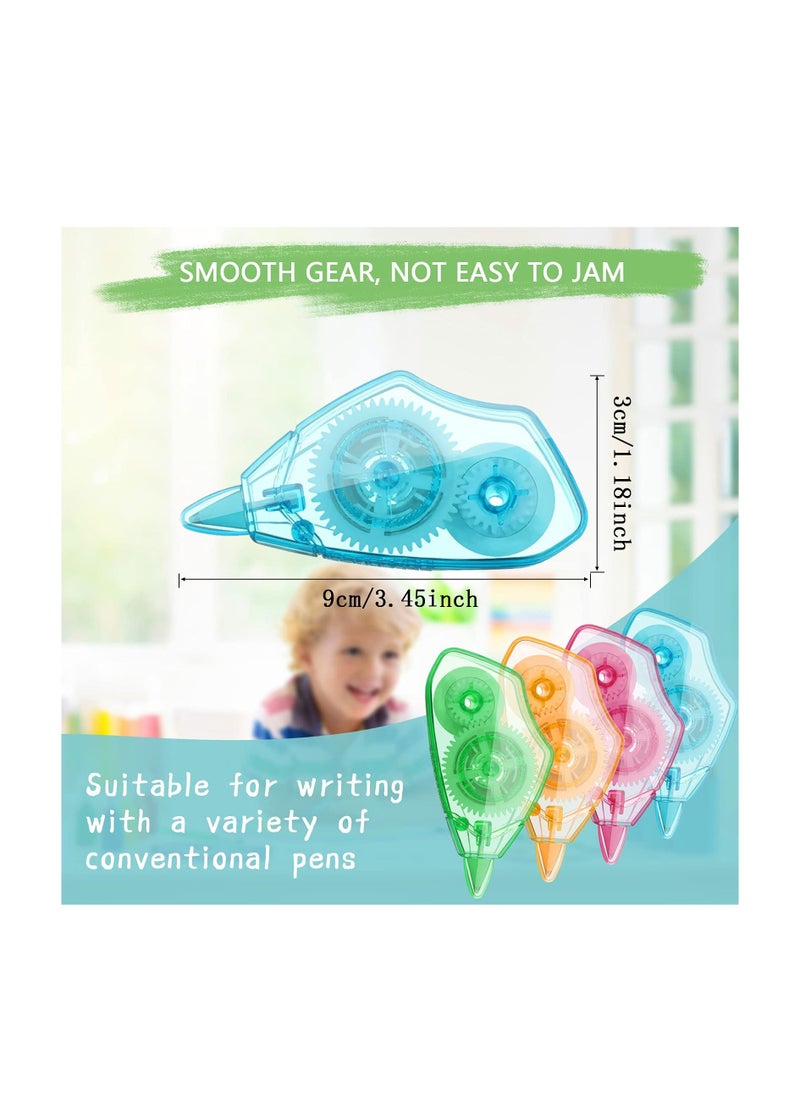 KASTWAVE Correction Tape Roller, Crafts Scrapbook Tape for School Study Teacher Reward Office Useful Gift Home Scrapbooking DIY Crafts Adhesive Dot Roller Applicators, Blue, Orange, Pink, Green (16 Pieces)  - Image 2