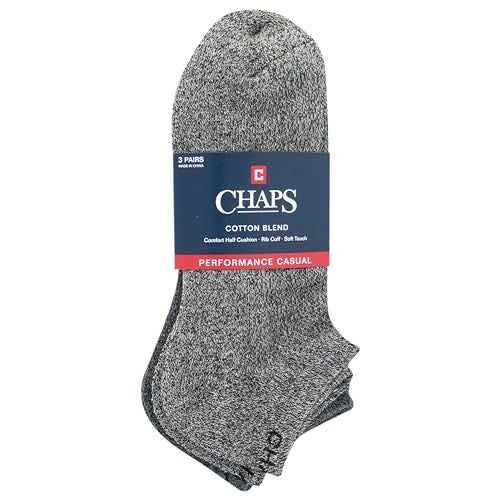 Chaps جوارب كاجوال قصيرة للرجال من تشابس (3 عبوات) ، متنوعة باللون الأسود ، مقاس 6-12 أمريكي - Image 3