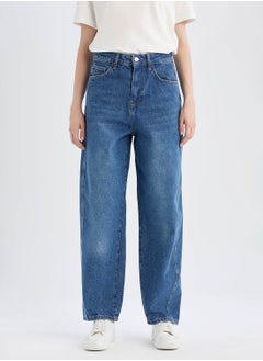 DeFacto Carrot Fit High-Waist Boyfriend Jean With Washed Effect  - Image 1