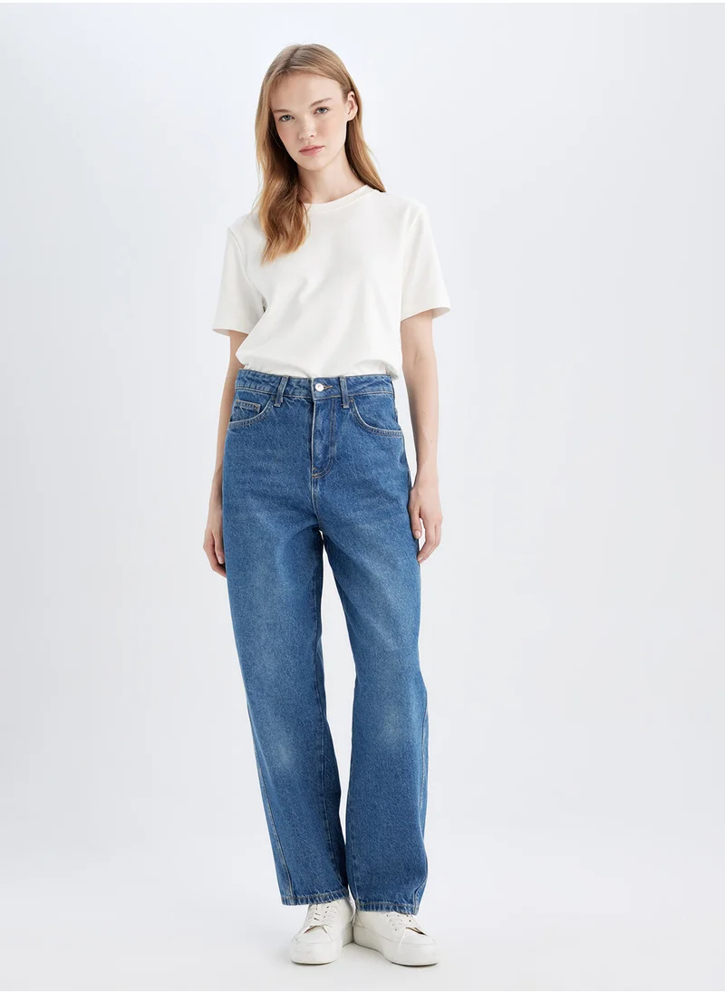 DeFacto Carrot Fit High-Waist Boyfriend Jean With Washed Effect