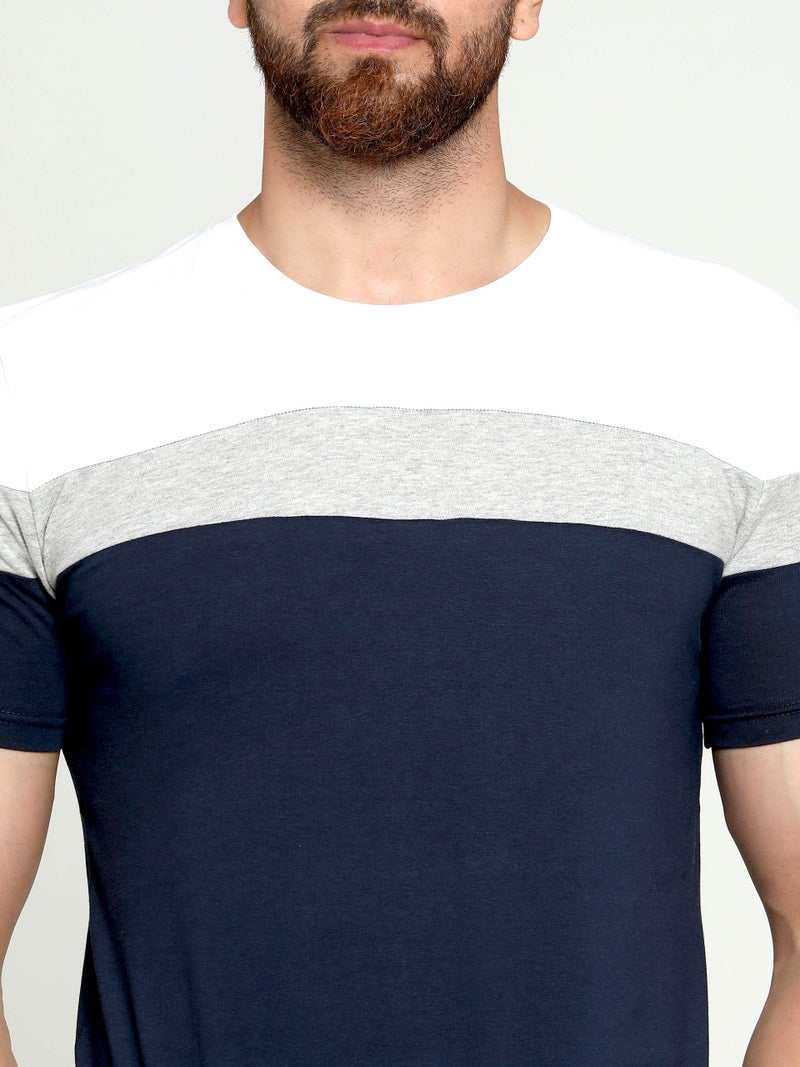 AUSK Men's Regular Fit T-Shirt (Medium, Navy Blue) - Image 5