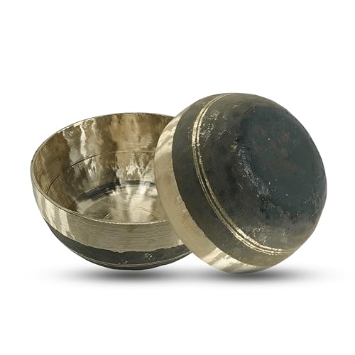 HOKOYA Bronze Dinner Set, Traditional Handmade Odisha Craft, Artisan-Made (2, Small Bronze Bowl) - Image 1