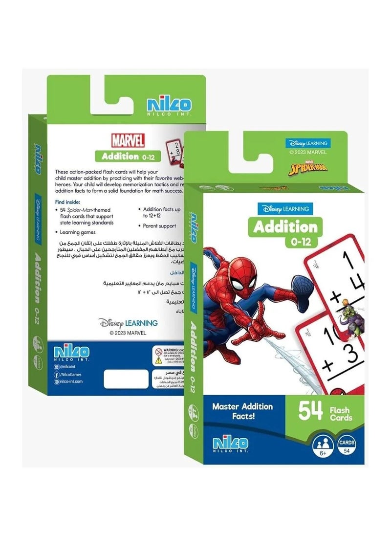 Nilco Learning Flash Cards – Spiderman Addition 