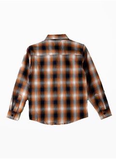 Boys' Orange and Black Plaid Shirt - pzsku/Z3D0A12090C19A6CF139AZ/45/_/1729083303/f4ed652d-5add-4996-b01b-c102a396fc05