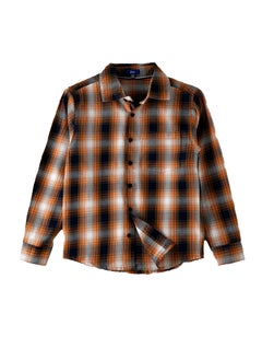 Boys' Orange and Black Plaid Shirt - pzsku/Z3D0A12090C19A6CF139AZ/45/_/1729083344/703e64f7-63a1-45ad-8d18-30072f2c0eab