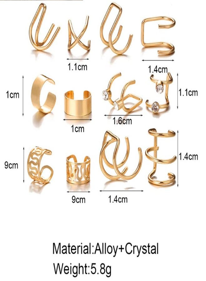 ASVNRES 12 Pcs Non-Piercing Ear Clip Beard Beads Cuffs Clip Hair, Gold Hair Braids Dreadlock, for Women Men Hair Accessories Styling Jewelry Tools - Image 4