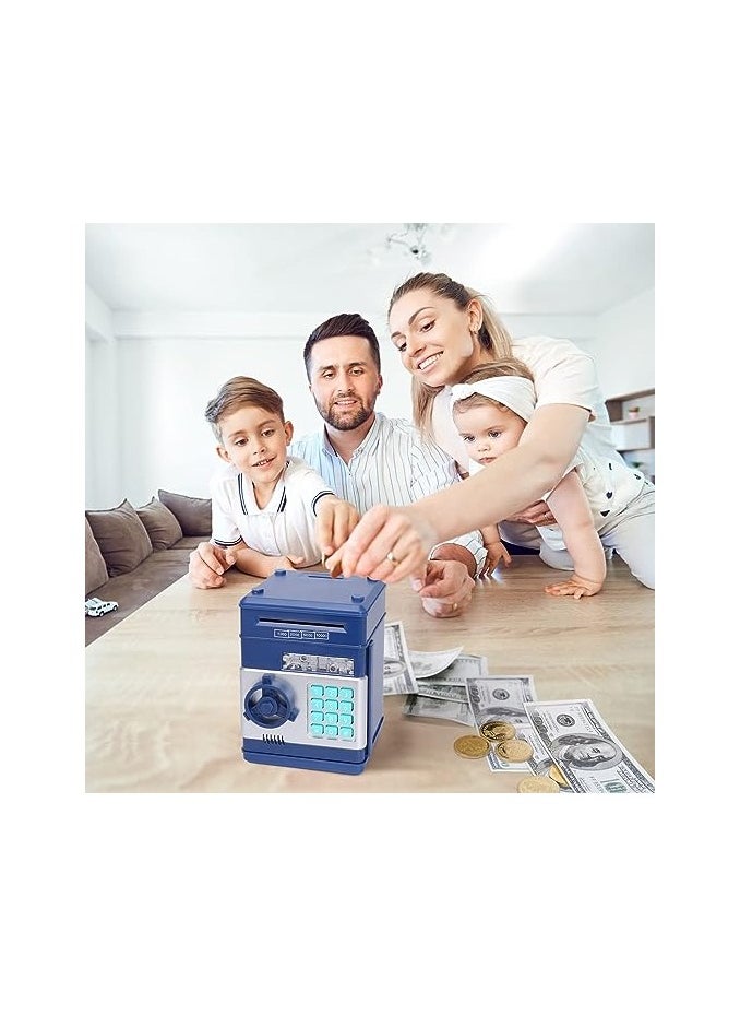UKR - UKR Electronic Piggy Bank for Boys (4-11 Years) – Refasy Kids ATM Money Bank | Safe Coin Savings Box | Perfect Birthday Gift for Kids | Blue Electronic Money Bank - Image 1