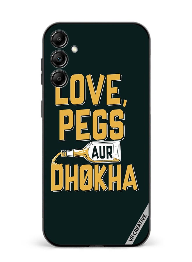 VR CREATIVE Protective Case Cover For Samsung Galaxy M14 Love Pegs Aur Dhoka Design Multicolour - Image 1