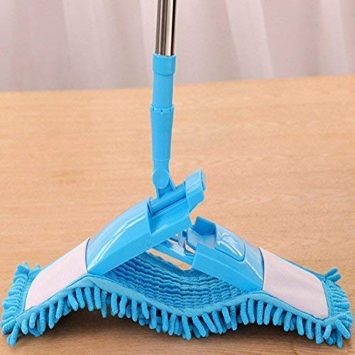 TETRIX Wet and Dry Cleaning Flat Microfiber Floor Cleaning Mop with Steel Rod Long Handle Dry Mop, Standard (Pack of 1 Piece, Multi-Colour) - Image 4