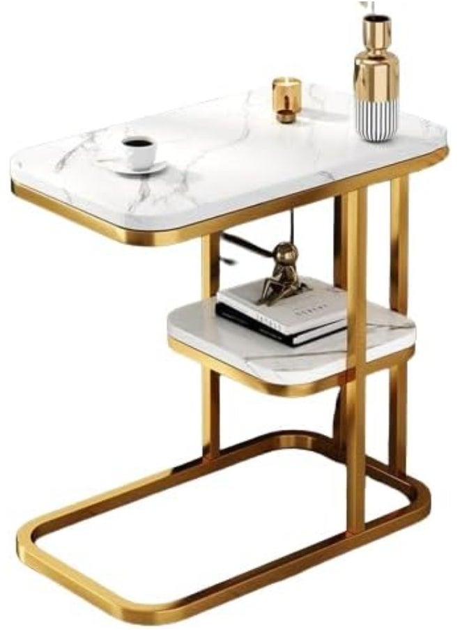 Generic - SUPAAR SOFA TABLE Side Table, Sofa End Table, Modern Corner Table, Wooden Bedside Desk Stand, Movable Nightstand, Small Tea Cabinet for Living Room, Bedroom, Office & Balcony, Easy to Assemble - Image 1