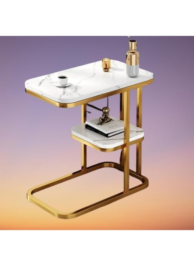Generic - SUPAAR SOFA TABLE Side Table, Sofa End Table, Modern Corner Table, Wooden Bedside Desk Stand, Movable Nightstand, Small Tea Cabinet for Living Room, Bedroom, Office & Balcony, Easy to Assemble - Image 1