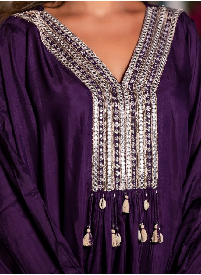 #Be Solid Tassel Detail Kaftan Co-ord Set