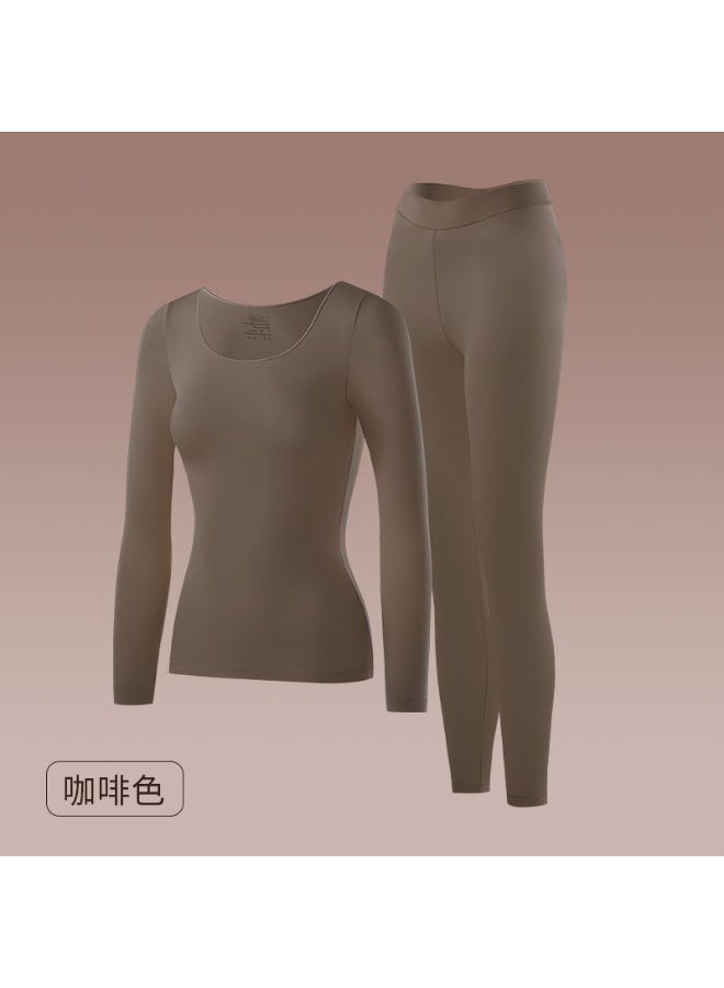 Winter Women Thermal Underwear Seamless Comfortable Double-layer Thermal Underwear Ultra-thin Autumn Clothes Pants Base Set