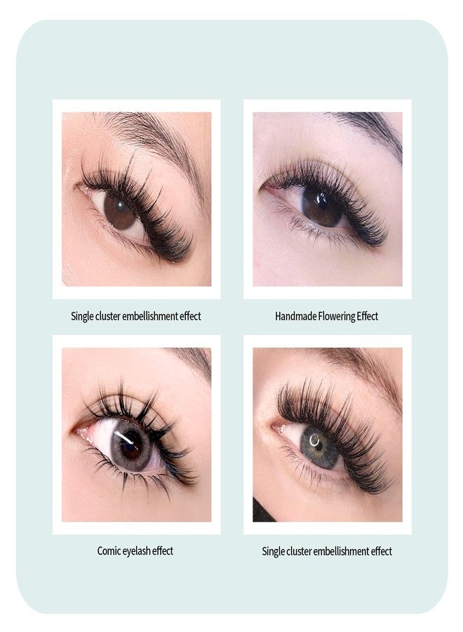 ANNAFRIS 5D Easy Fan Flower Eyelash Extensions Volume Premade Fans False Lashes Faux Mink Matte Black Cluster Lash Extensions(0.07 C,10mm) - Image 4