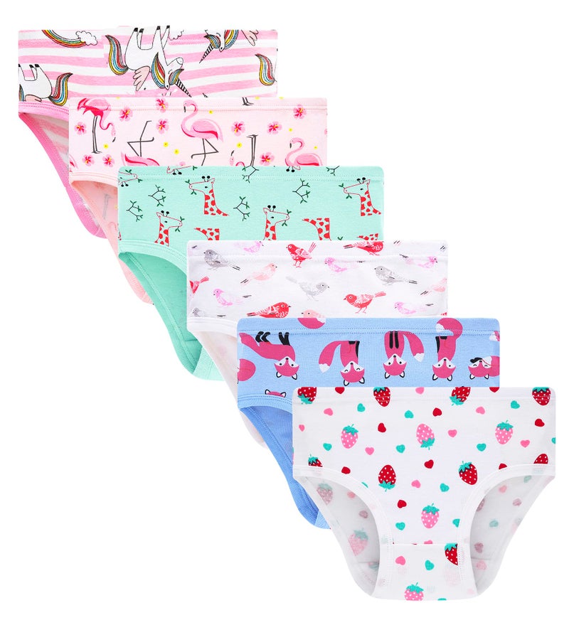 Barara King Girls Undies Cotton Panties Little Toddler Soft Underwear panty kids (Pack of 6) Size 3T - Image 1