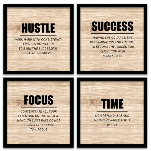 kotart Engineered Wood-Frames For Wall Decor-Motivational Photo Frames For Wall Decoration-Quotes Wall Poster With Frame For Room Living Room (Art 3, 10x10 inch) - Image 1