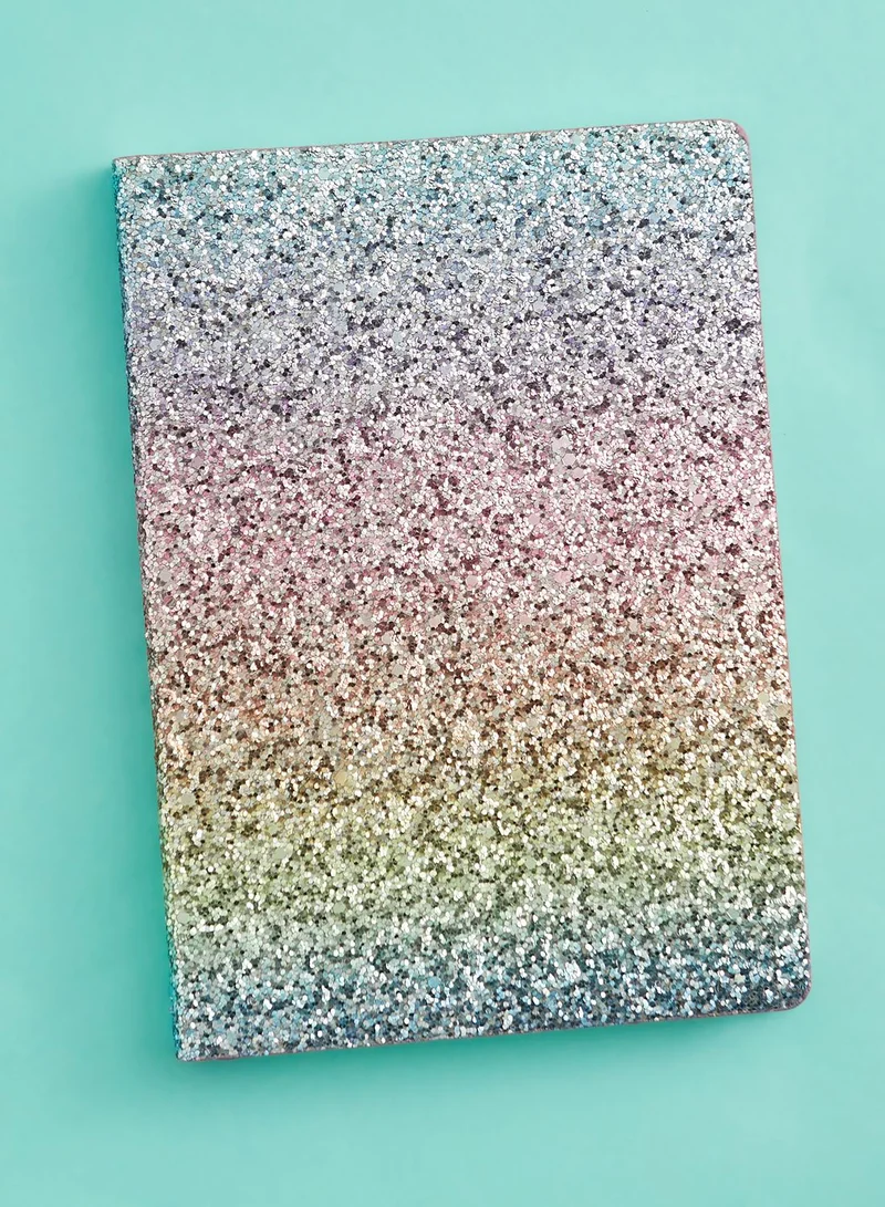NEW LOOK A5 Rainbow Glitter Notebook