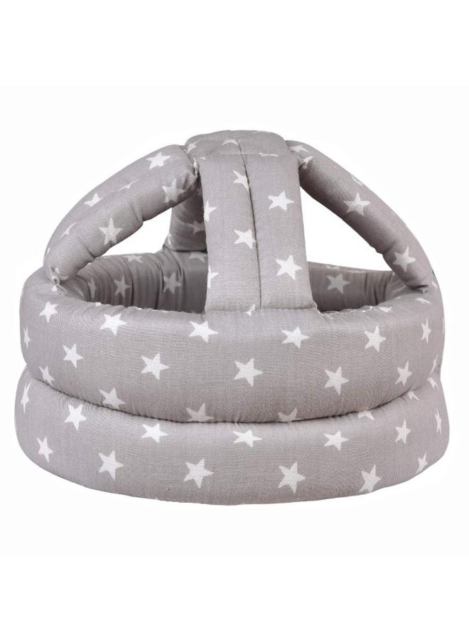 TORASO خوذة توراسو للأطفال، خوذة رأس للأطفال الرضع للزحف، واقي رأس مبطن، واقي رأس ناعم للأطفال الذين يتعلمون المشي، نجمة رمادية (1) - Image 1