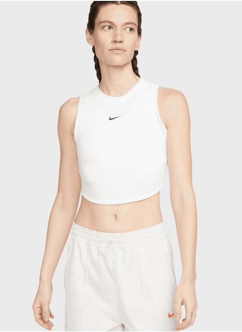 Nike - Essentials Rib Crop Tank - Image 1