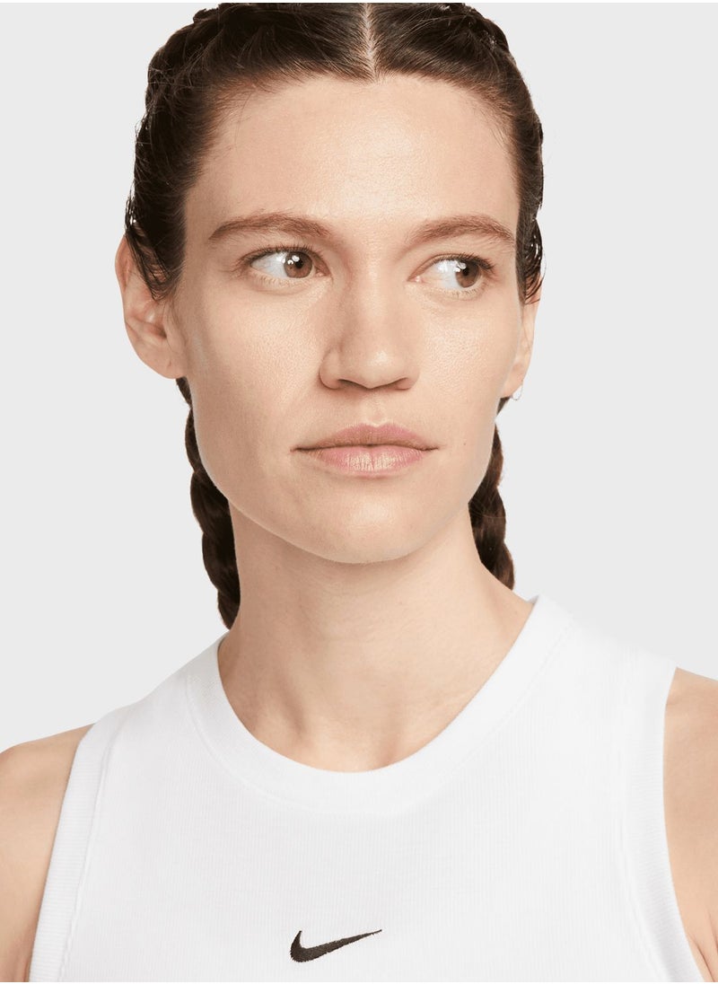Nike - Essentials Rib Crop Tank - Image 1