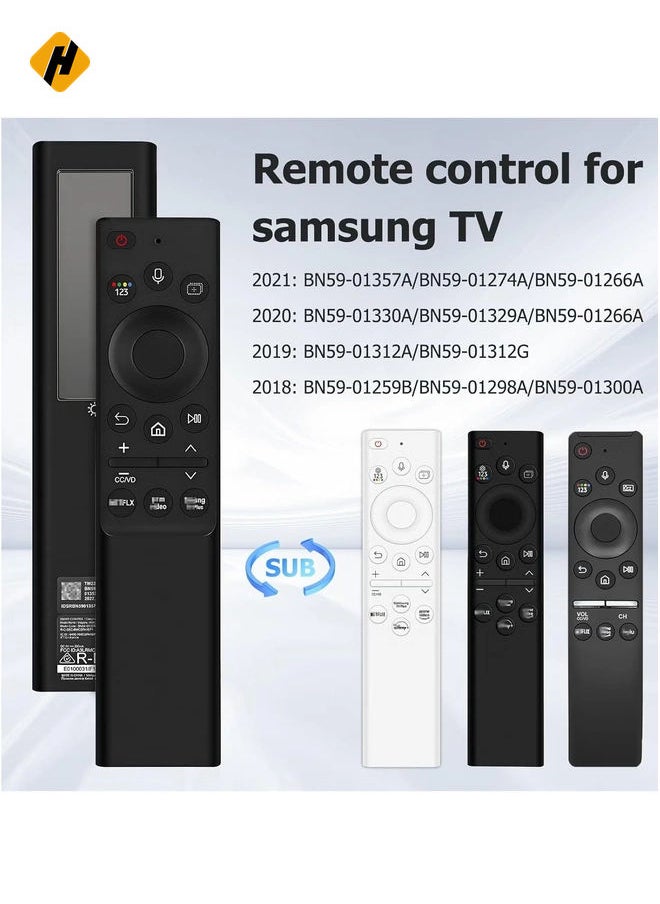 HuHa - BN59-01357A Solar Voice Remote for Samsung Smart TVs – Self-Charging, USB-C Rechargeable, Smart Remote Control for Samsung TVs, Model VG-TM2180ES/ZA, Black - Image 1