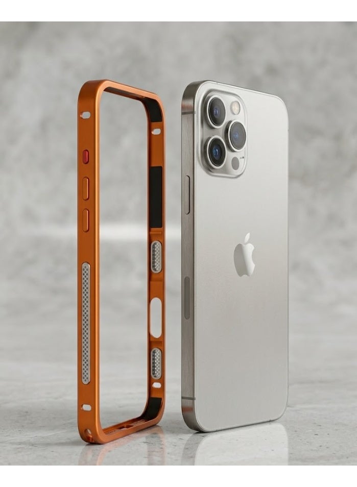 جراب حماية من سبائك الألومنيوم المستخدمة في صناعة الطائرات لهاتف iPhone 16/17 Pro - مقاوم للصدمات، ومُبدد للحرارة، ويحمي العدسة - Image 1