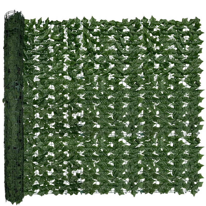 DOPGIB Artificial Ivy Privacy Fence Screen,128" by 60" (53.5 SQFT) UV-Anti Faux Hedge Fence and Fake Ivy Vine Leaf Wall Panels for Indoor&Outdoor Green Backdrop, Garden Greenery Decor - Image 1