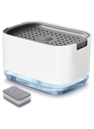 Soap pump dispenser and sponge stand, kitchen tableware soap dispenser, sponge stand, push pump ball box tray container, and set detergent and dishwashing liquid on the countertop - pzsku/Z3D0A94A7271A47F9B4F7Z/45/1745999374/03cfceaa-c043-4832-a962-272251f6fd61