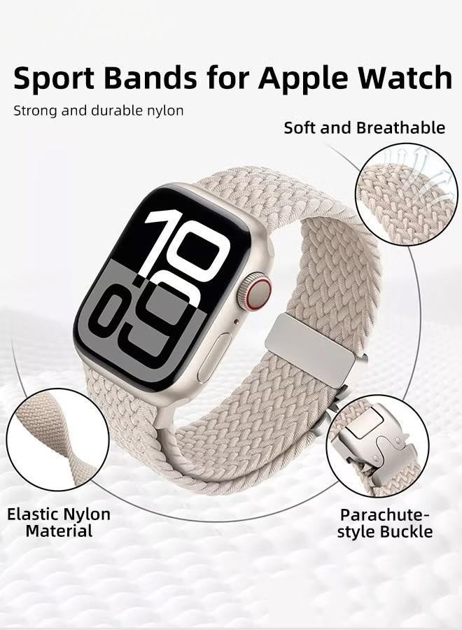 Nylon Woven Loop Band for Apple Watch 42/44/45/46/49mm, Sport Replacement Strap Wristband Compatible with Apple Watch Ultra 1/2 iWatch SE Series 10/9/8/7/6/5/4/3/2/1/SE - Image 5