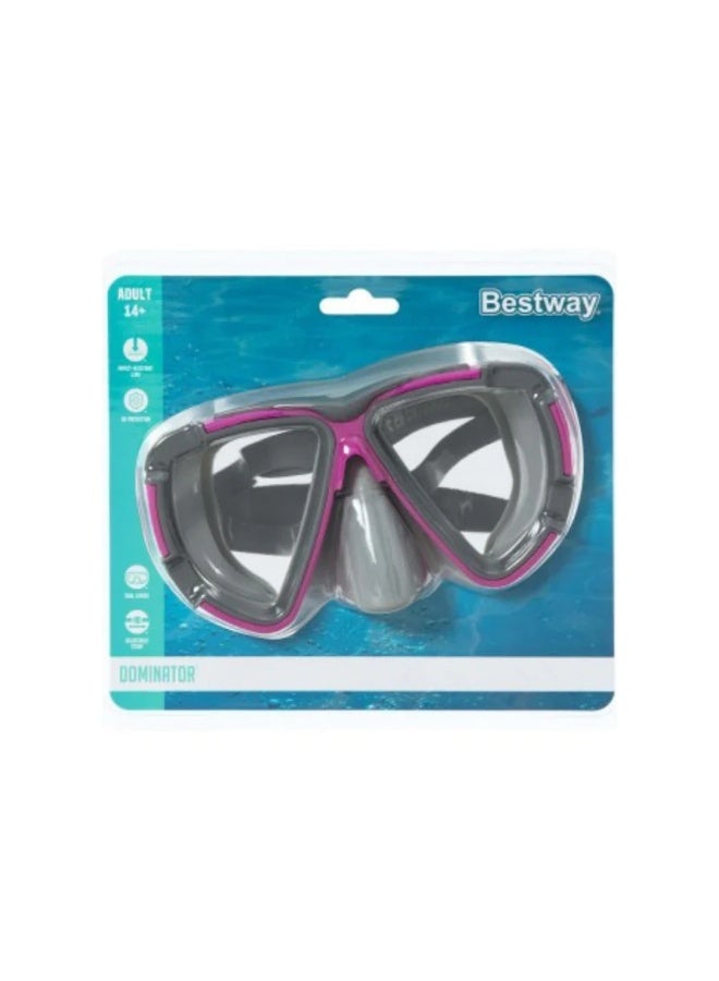 Bestway Hydro-Swim Blackstripe Swim Mask – Dual Lens, Leak-Resistant, Adjustable Strap – For Adults & Kids - Image 2