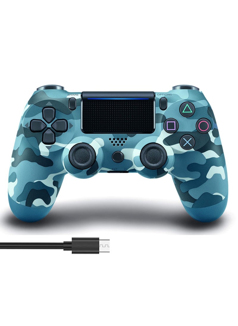 Generic - Wireless Controller for PS4 Support Double Vibration 6-Axis Motion Sensor Sensitive Touch Pad Built-in Speaker & Stereo Headphone Jack Compatible with PS 4 (Blue) - Image 1