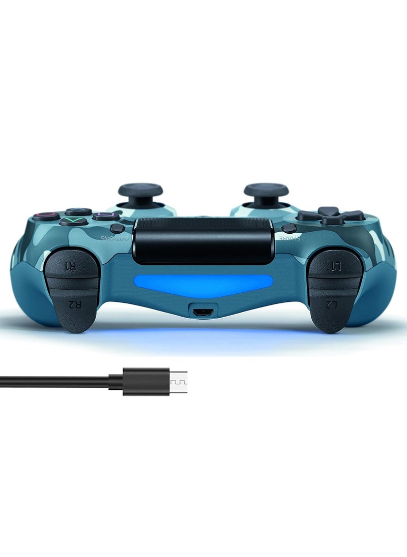 Generic - Wireless Controller for PS4 Support Double Vibration 6-Axis Motion Sensor Sensitive Touch Pad Built-in Speaker & Stereo Headphone Jack Compatible with PS 4 (Blue) - Image 1