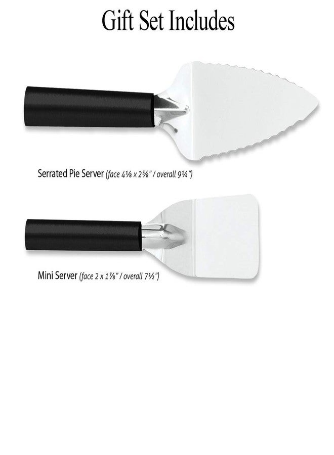 Rada Cutlery Serving Gift Set (G237), 2-Piece Serrated Pie Server and Mini Server Set, Black Handle - Image 2