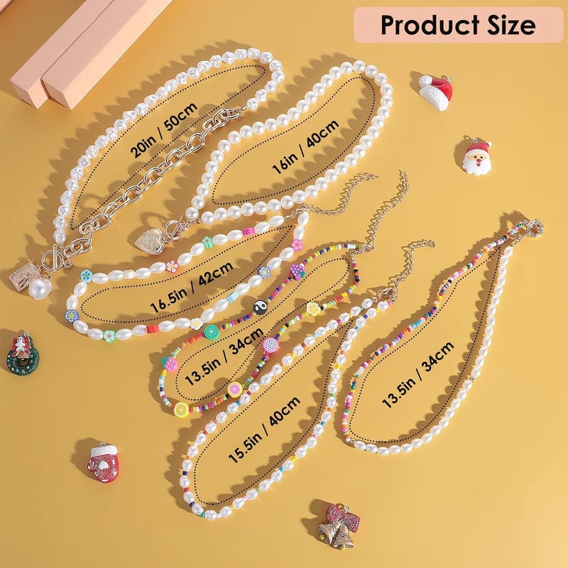 klarako 6 Pieces Seed Bead Choker Necklace Bohemian Surfer Boho Beads Choker Necklace Colorful for Women Girls Jewelry Gifts - Image 2