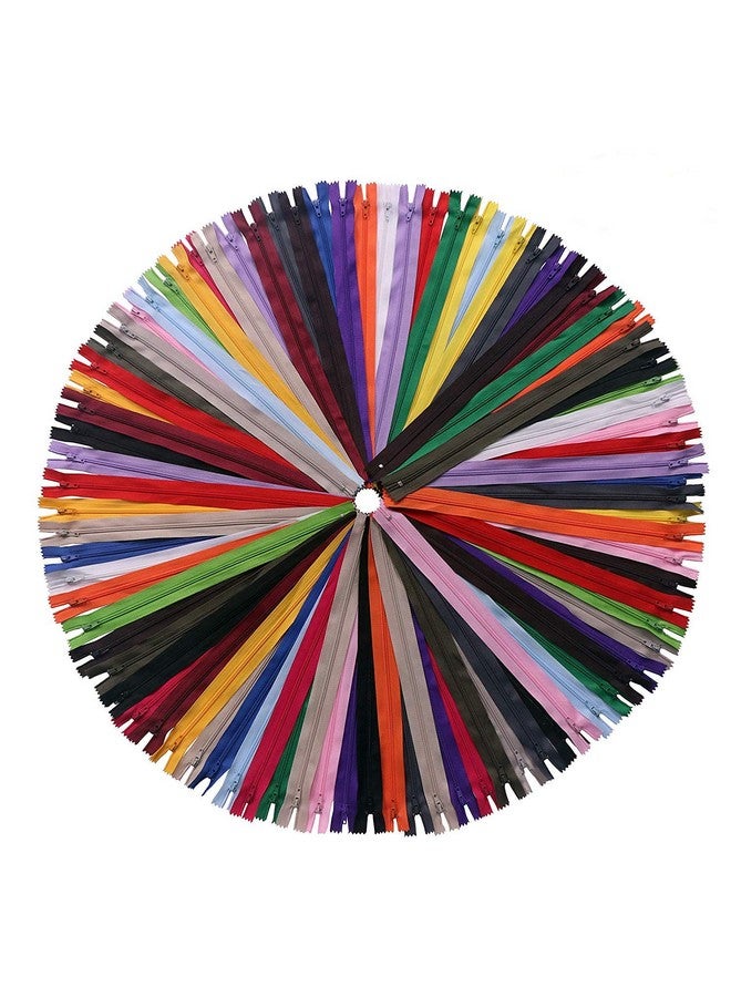 YAKA 60 Pack of 12 Inches Mix Nylon Coil Zippers Bulk - Supplies Zippers for Tailor Sewing Crafts (20 Color) - Image 1