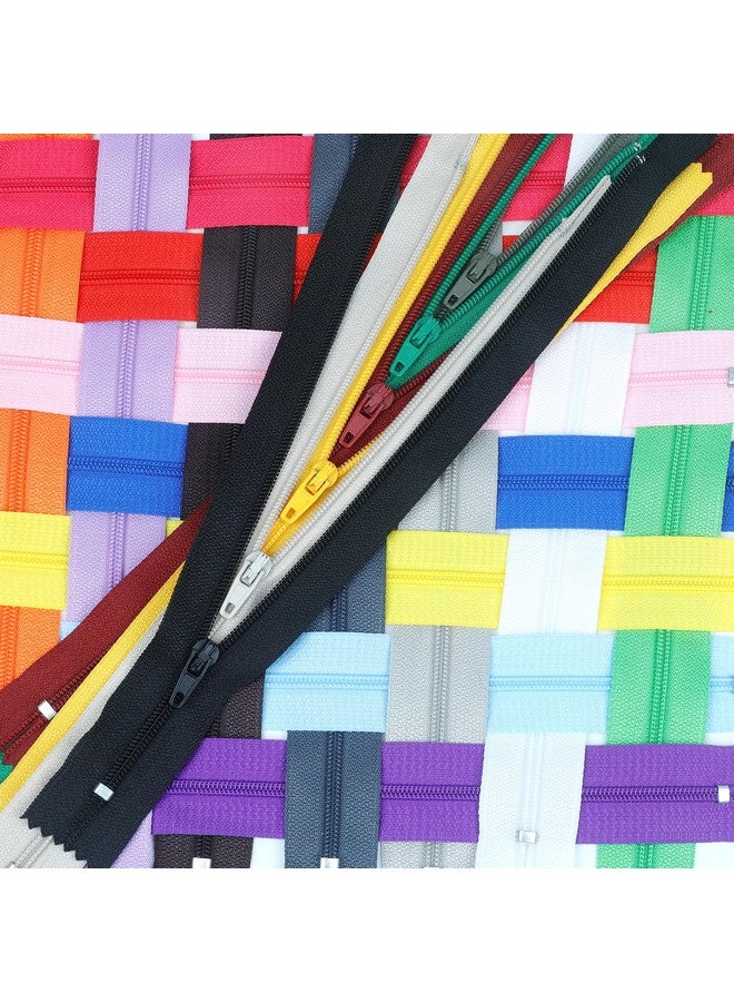 YAKA 60 Pack of 12 Inches Mix Nylon Coil Zippers Bulk - Supplies Zippers for Tailor Sewing Crafts (20 Color) - Image 4