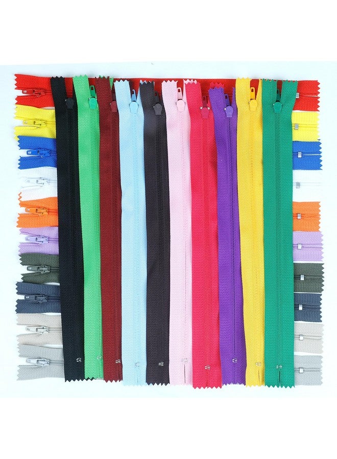 YAKA 60 Pack of 12 Inches Mix Nylon Coil Zippers Bulk - Supplies Zippers for Tailor Sewing Crafts (20 Color) - Image 5