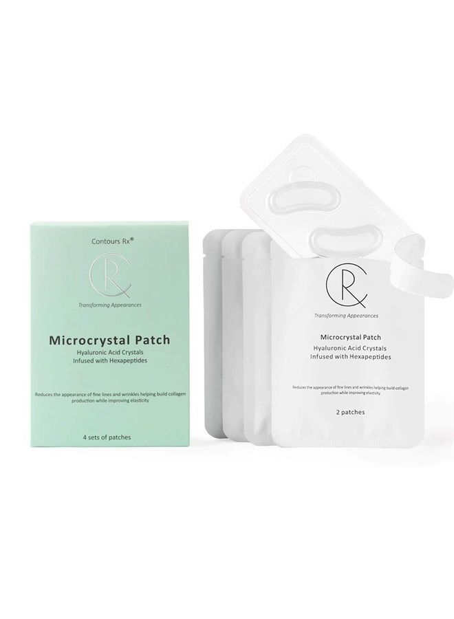 Contours RX Microcrystal Patch Helps Treat Wrinkles, Increase Collagen, Improves Elasticity and Hydrates The Skin - Non-Invasive at-Home Treatment, 4 Sets of 2 Patches - Image 1