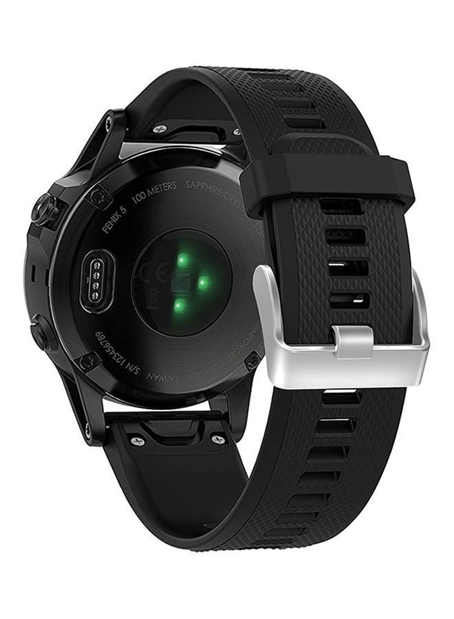 NIBEMINENT Replacement Smart Watch Band For Garmin Fenix 5 Black - Image 3