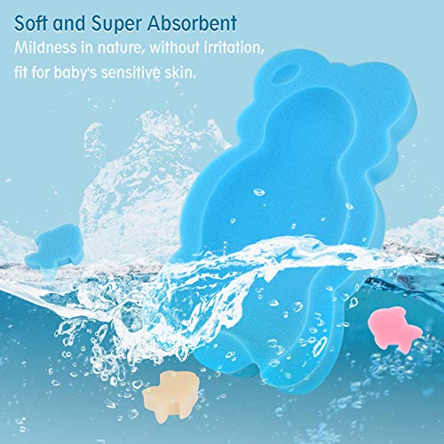 KECUCO Baby Bath Cushion Infant Sponge Mat, Toddler & Newborn Bath Pad - Blue - Image 3
