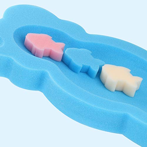 KECUCO Baby Bath Cushion Infant Sponge Mat, Toddler & Newborn Bath Pad - Blue - Image 2