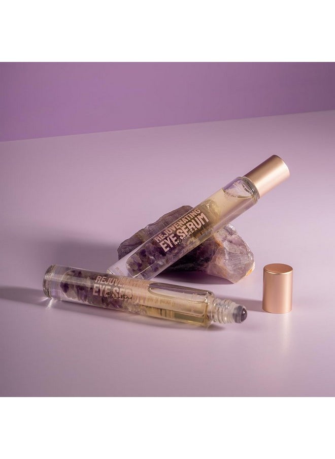 Indulgeo ESSENTIALS Rollon Remastered Rejuvenating Eye Serum Reduce Dark Circle Puffiness Wrinkles And Eye Bags Enriched With Amethyst Healing Stones Lavender Oil & Vitamin E Under Eye Gel 10Ml  - Image 4
