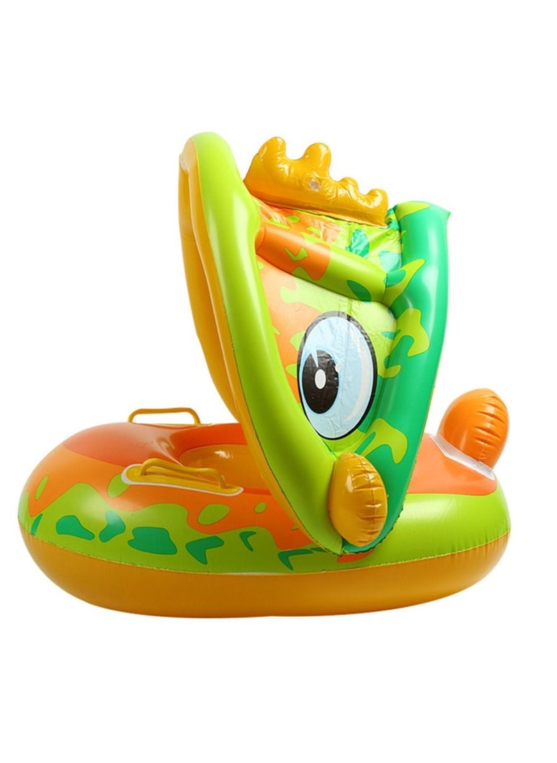 YelaJoy - Baby Float Circle Swimming Inflatable Infant Floating Dinosaur Pool Floats With Sunshade - Image 1