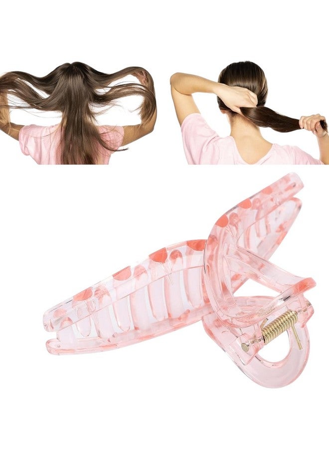 PACTIV Korean 4 pcs of T shape transparent hair claw clip for women,girls Hair Claw Rectangle Jaw Clips For Women & Girls - Vintage Style Solid Color Hair Accessories (Multicolor) - Image 4